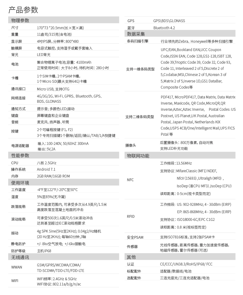 富立叶CILICO 308工业级智能PDA手持终端安卓无线数据采集器军工六防（防水、防尘、防震、防压、防腐蚀、防刮）及IP68防水防尘性能(图7)